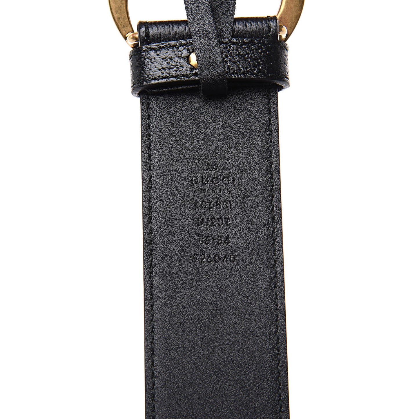 Textured Calfskin Double G 40mm Belt 85 34 Black