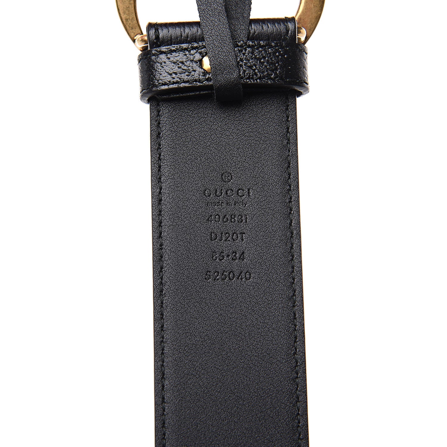 Gucci Textured Calfskin Double G 40mm Belt 85 34 Black 6 of 6