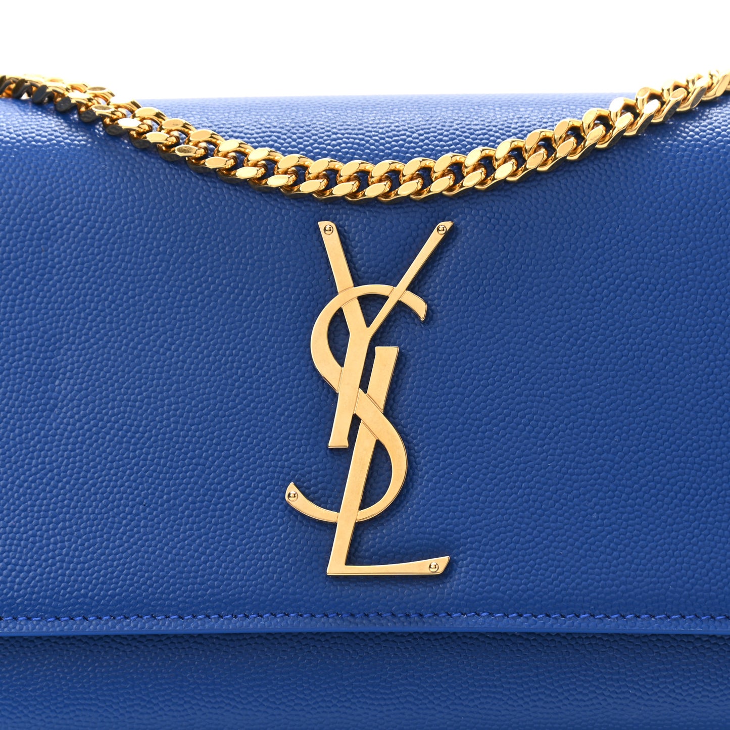 Grain De Poudre Small Classic Monogram Kate Satchel Royal Blue