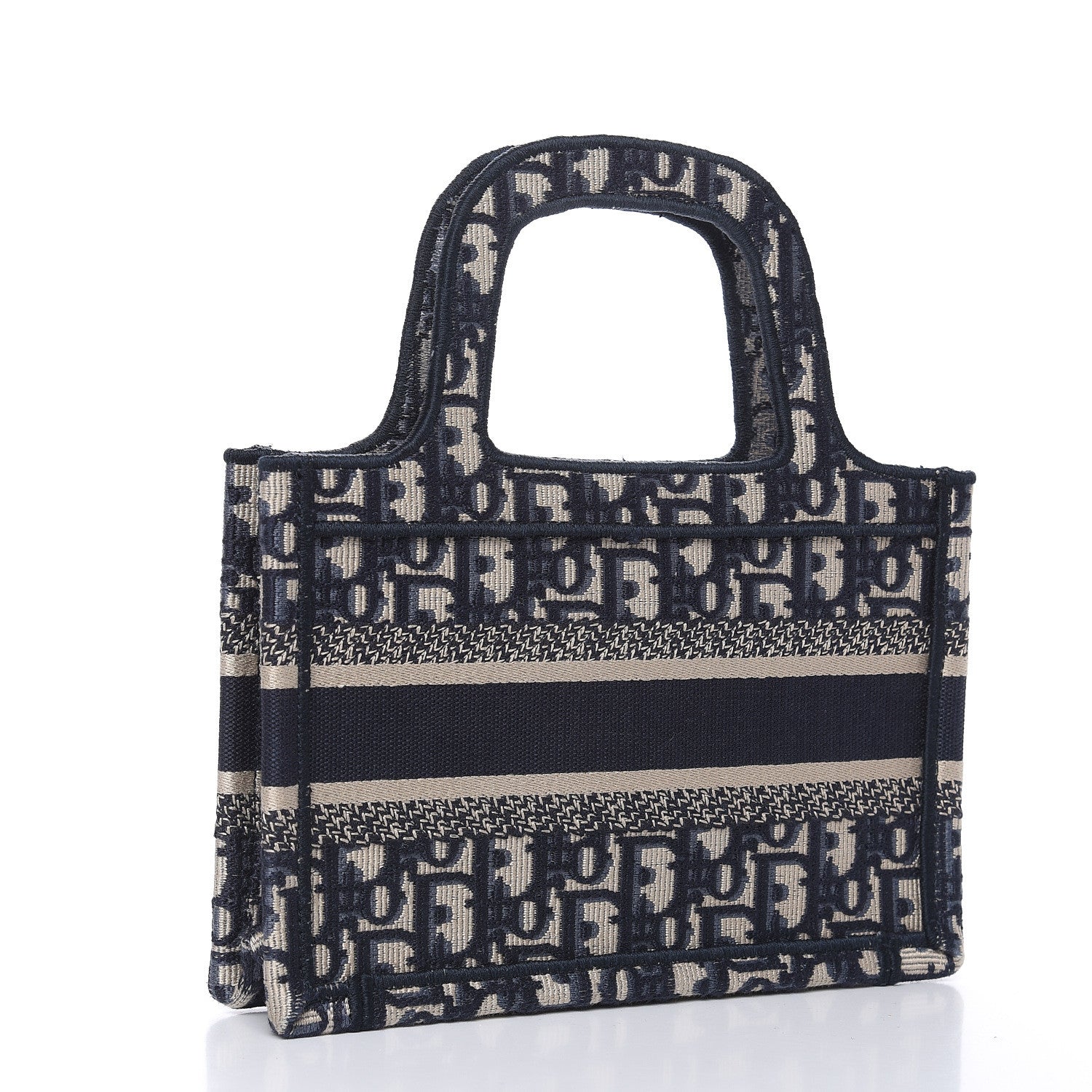 Christian Dior Oblique Mini Book Tote Blue Multicolor 3 of 10