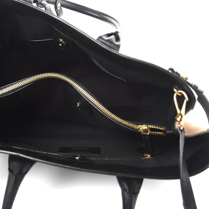 Burberry Grainy Calfskin House Check Large Banner Tote Black 5 of 18
