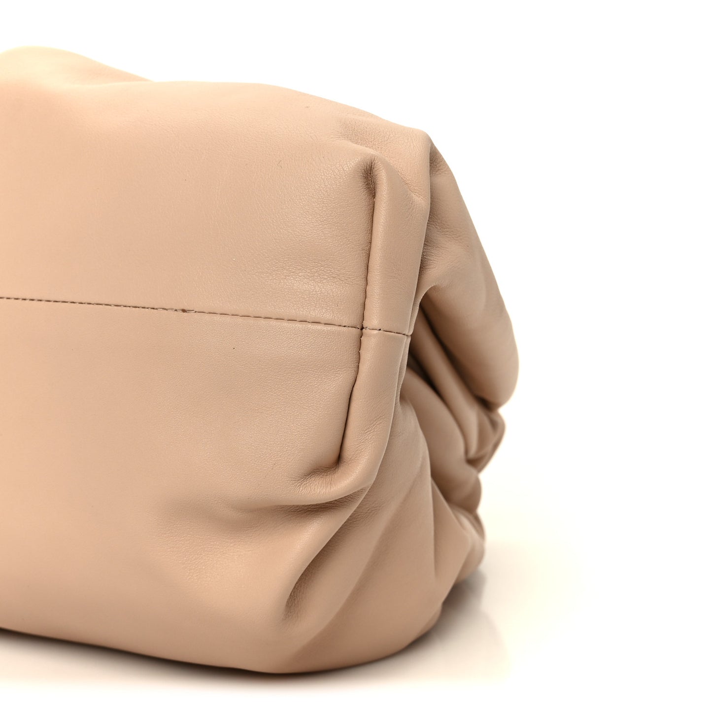 Smooth Butter Calf The Pouch Oversized Clutch Nude