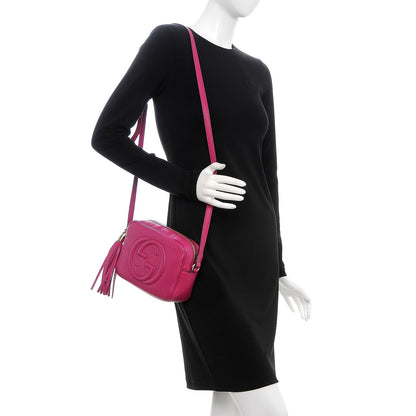Gucci Pebbled Calfskin Small Soho Disco Bag Bright Bougainvillea 2 of 14