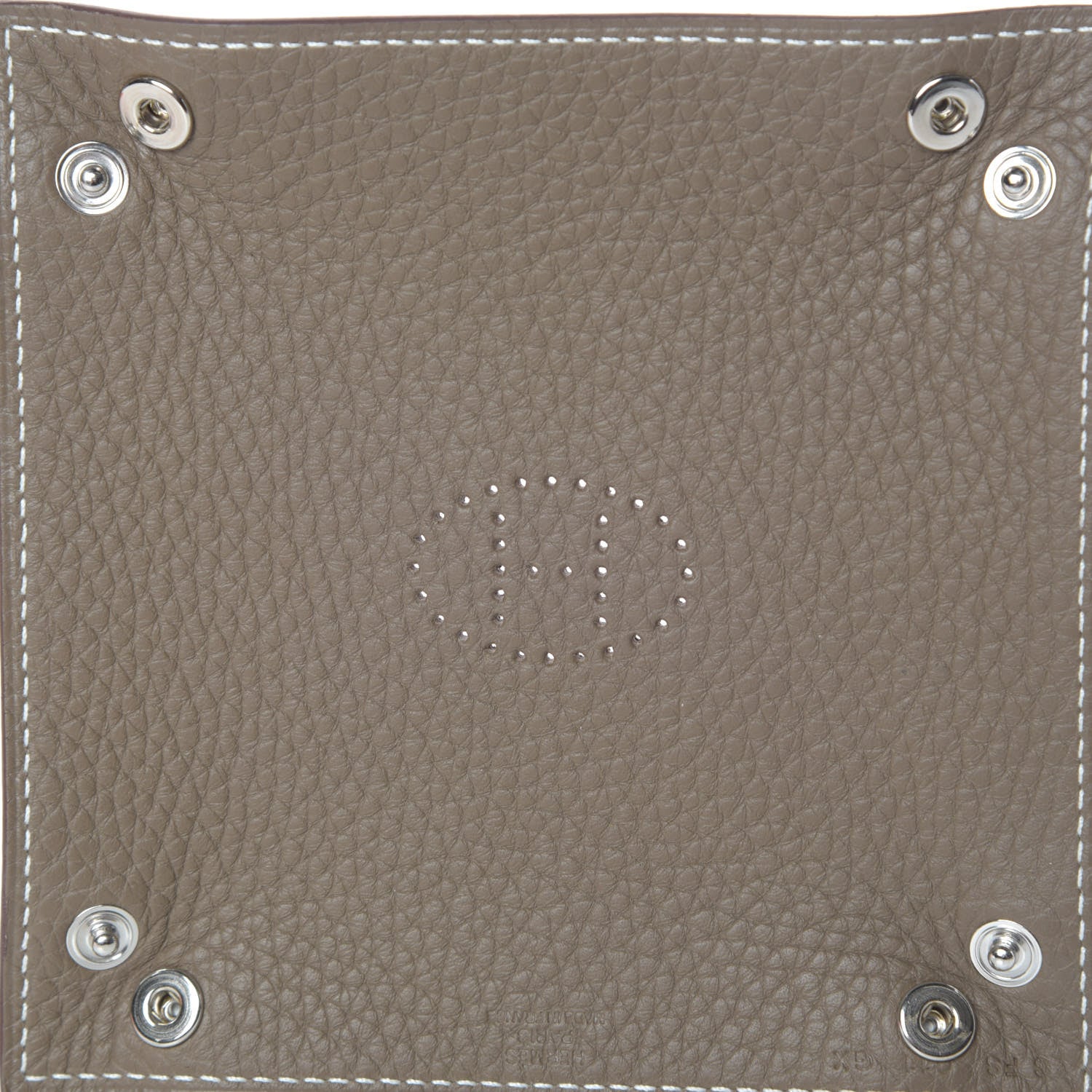Hermes Taurillon Clemence Mises et Relances Change Tray Etoupe 7 of 8