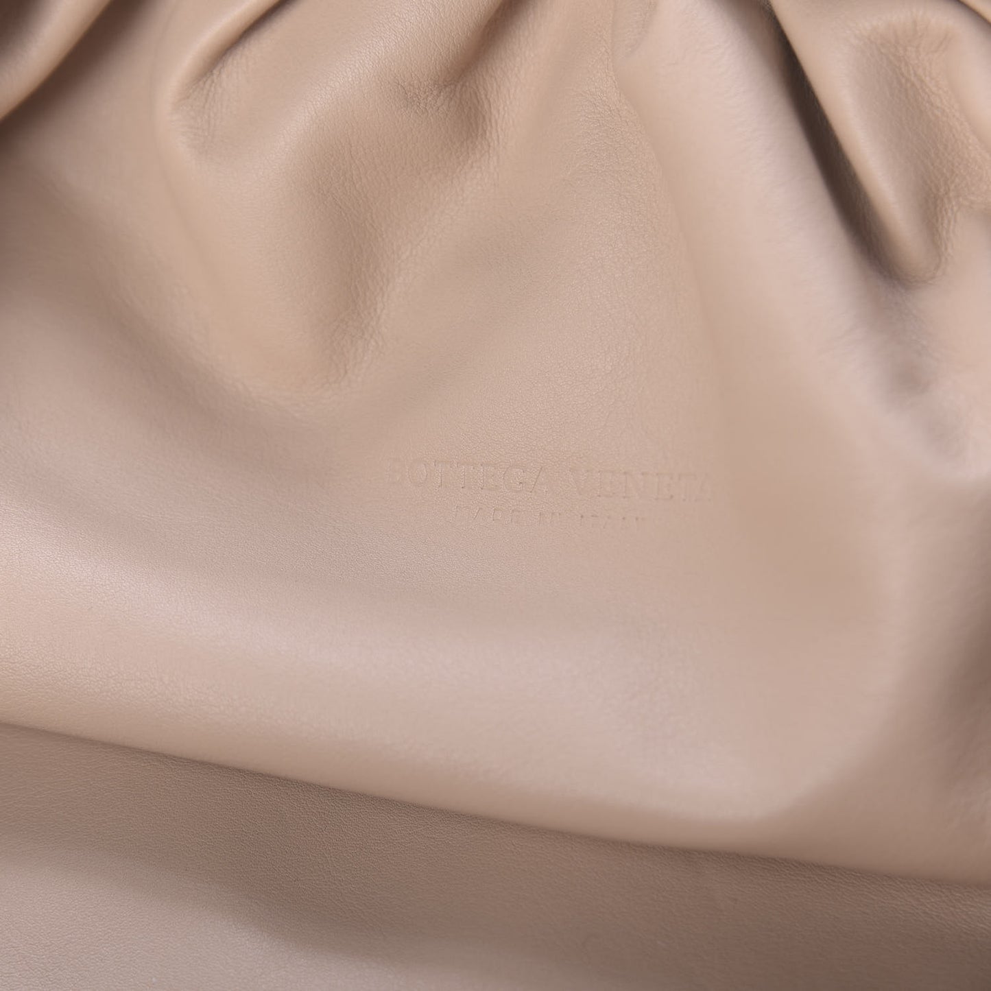 Smooth Butter Calf The Pouch Oversized Clutch Nude