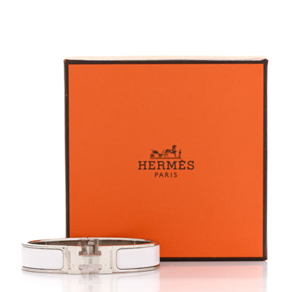 Hermes Enamel Narrow Clic Clac H Bracelet PM White 6 of 6