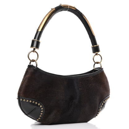 Burberry Prorsum Calf Hair Studded Shoulder Bag 4 of 9