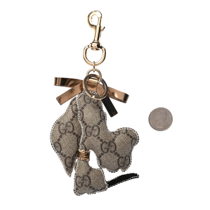 Gucci GG Supreme Monogram Dog Key Charm 2 of 3