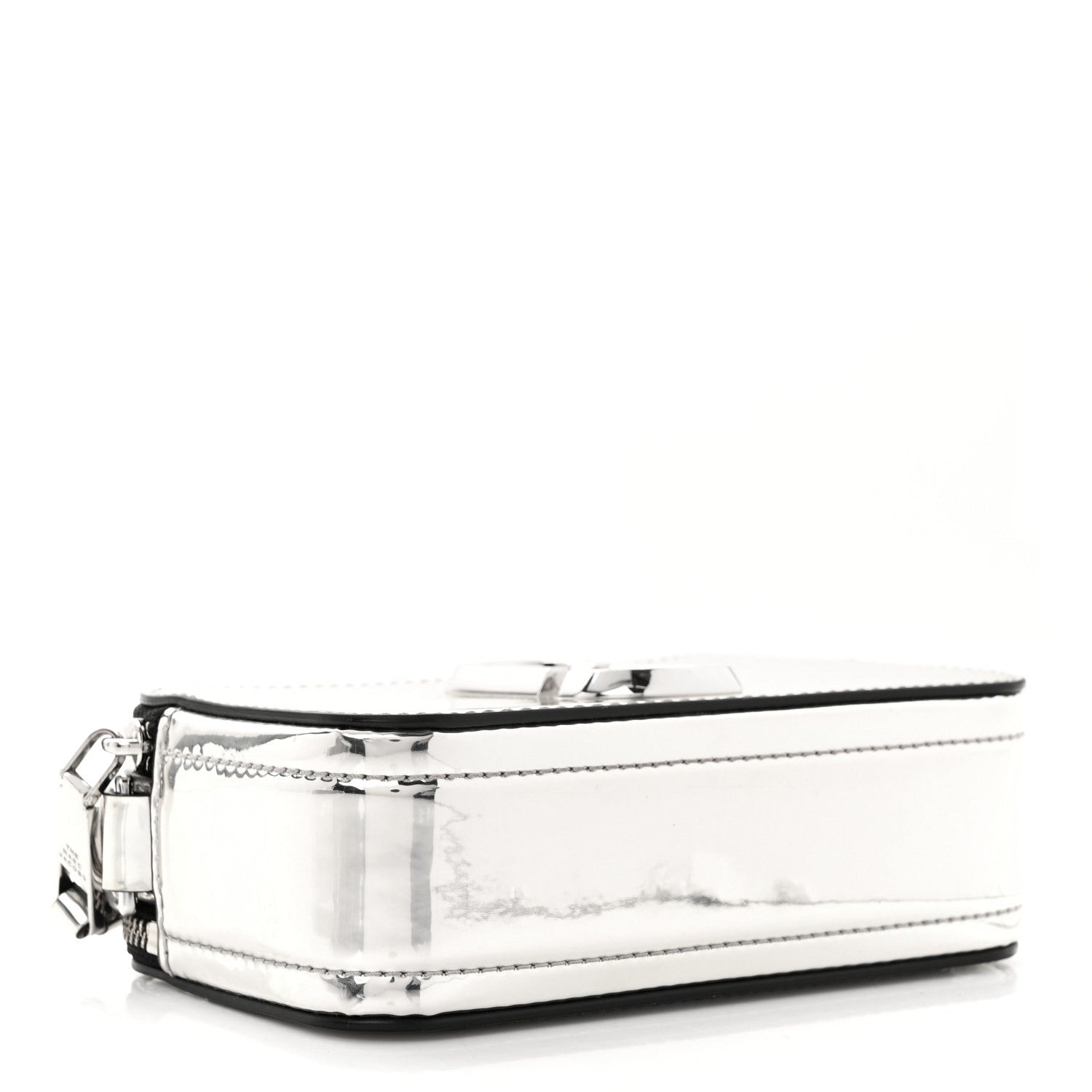 Marc Jacobs Metallic Calfskin Gen Z Snapshot Camera Bag Silver 4 of 16