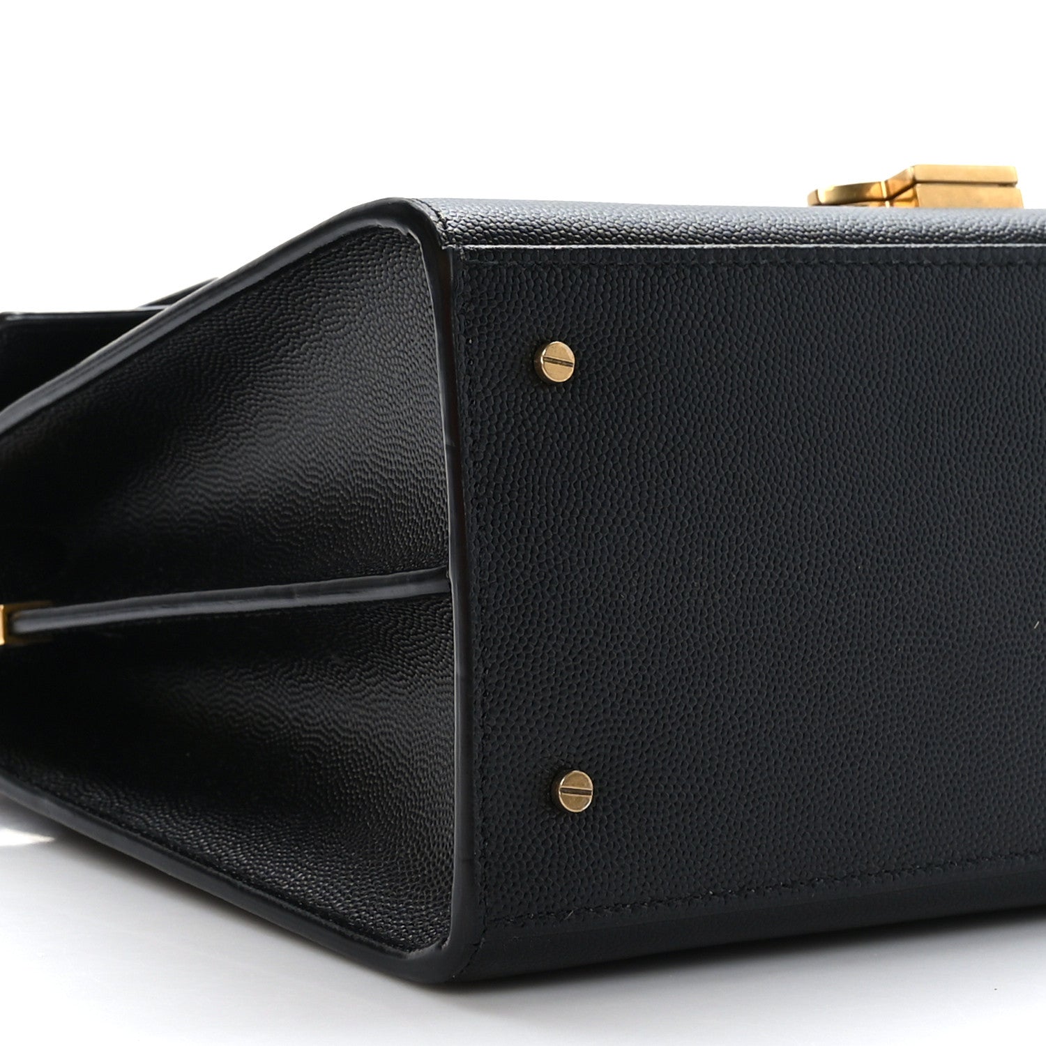 Saint Laurent Grain de Poudre Medium Classic Monogram Cassandra Top Handle Black 9 of 10