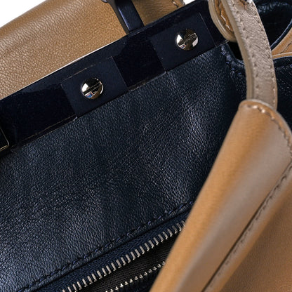 Fendi Nappa Colorblock Mini Peekaboo Iconic Satchel Cuoio Oceano Multicolor 13 of 16