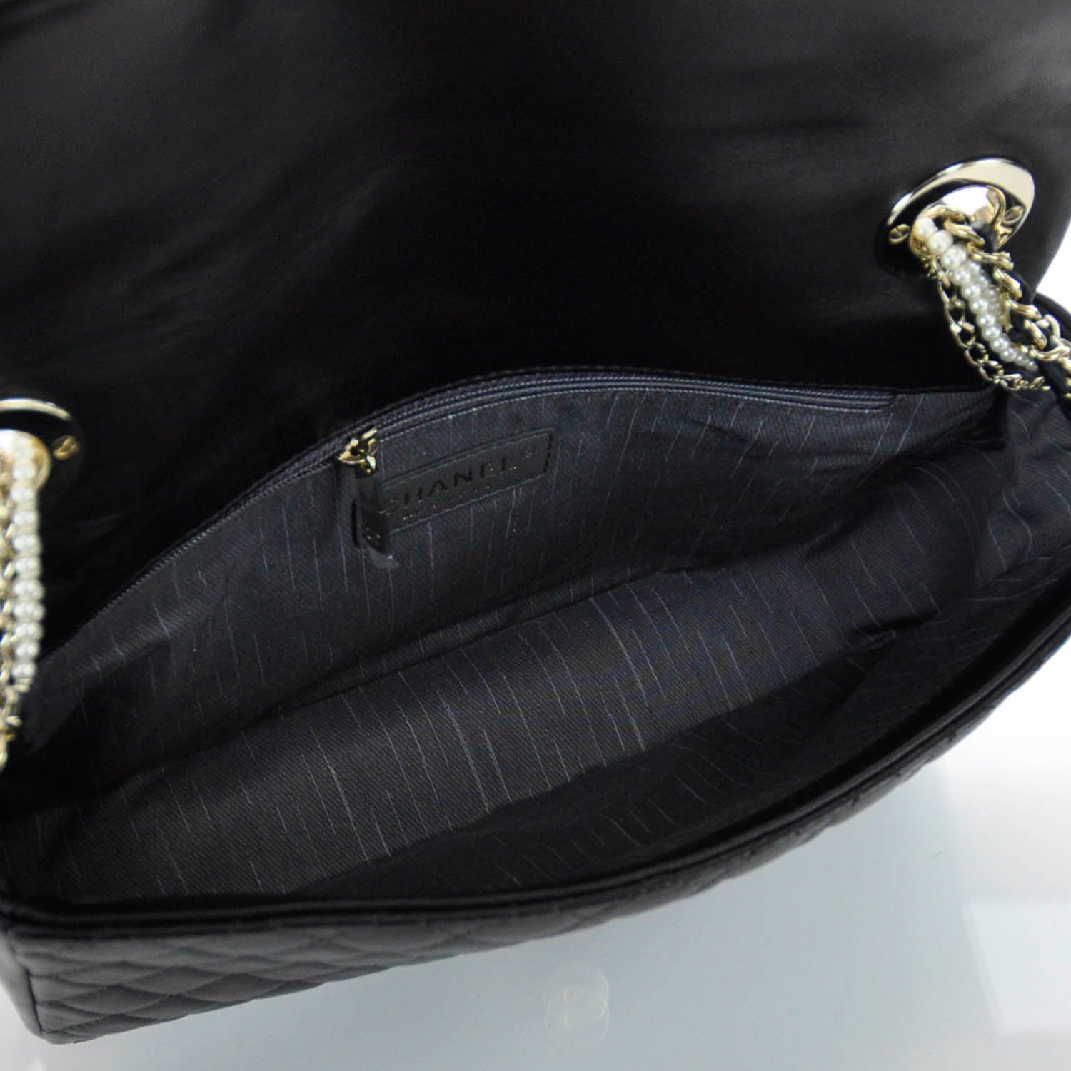Chanel Lambskin Medium Westminster Pearl Flap Black 7 of 10