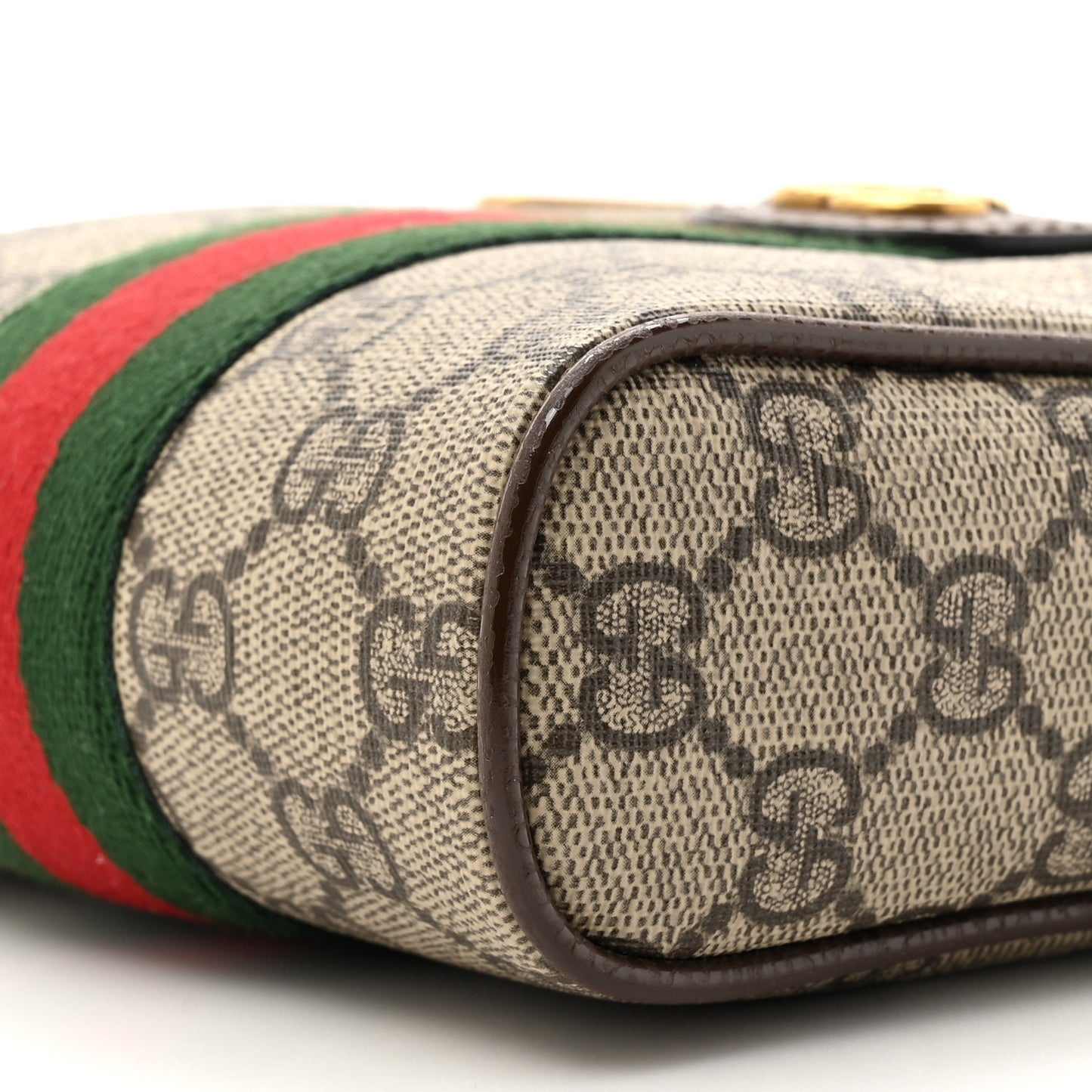 GG Supreme Monogram Web Mini Ophidia Messenger Brown