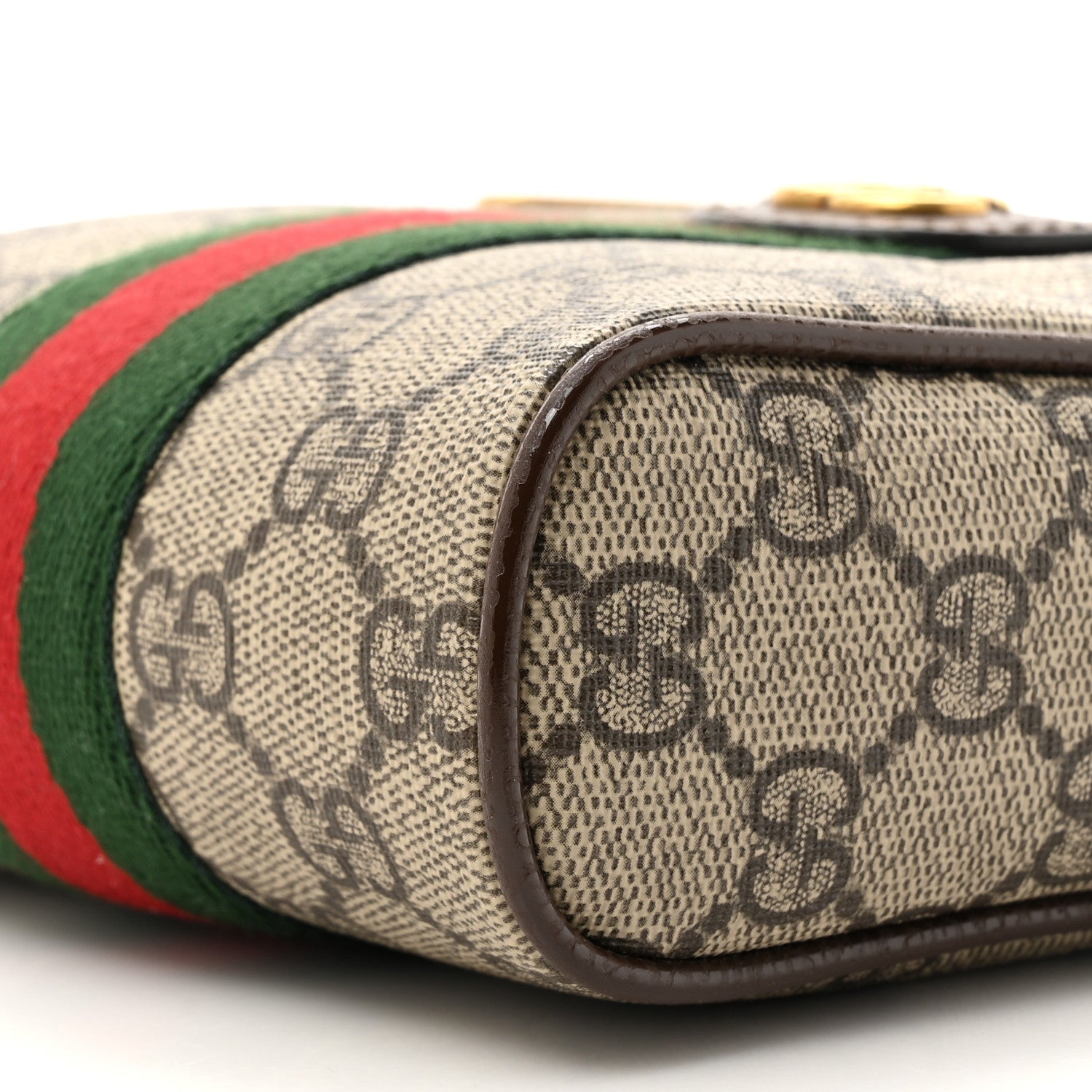 Gucci GG Supreme Monogram Web Mini Ophidia Messenger Brown 9 of 13