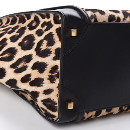 Celine Leopard Pony Hair Mini Luggage Brown 11 of 13