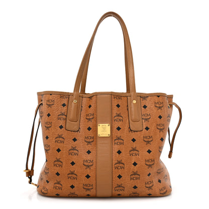 MCM Visetos Medium Liz Reversible Shopper Tote Cognac 1 of 25