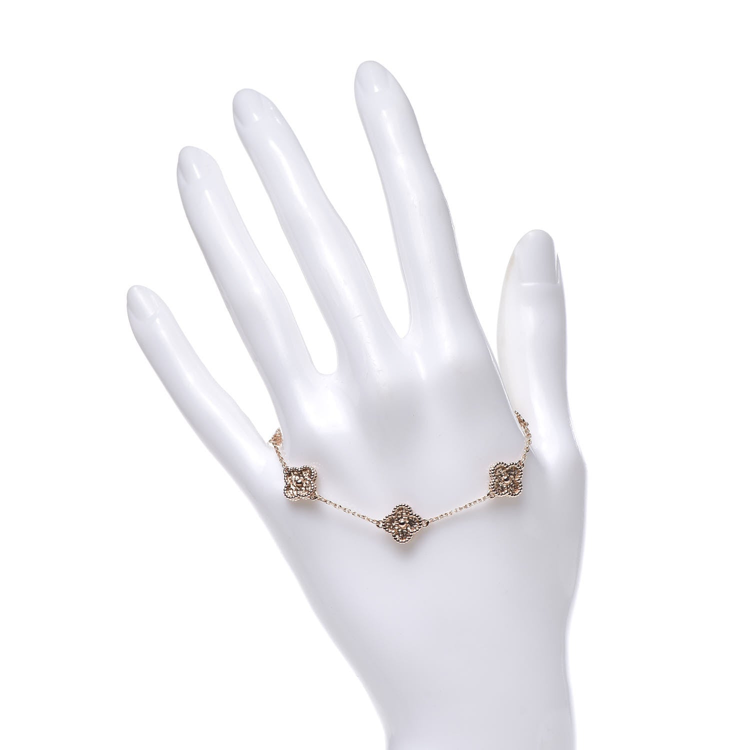 Van Cleef & Arpels 18K Rose Gold 6 Motifs Sweet Alhambra Bracelet 2 of 7