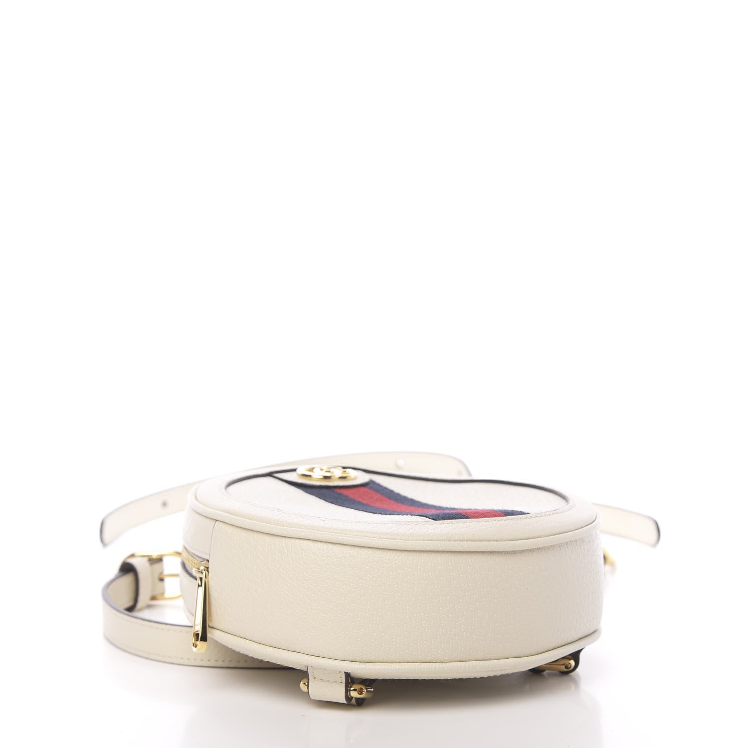 Gucci Textured Calfskin Web Mini Ophidia Round Backpack Mystic White 3 of 10