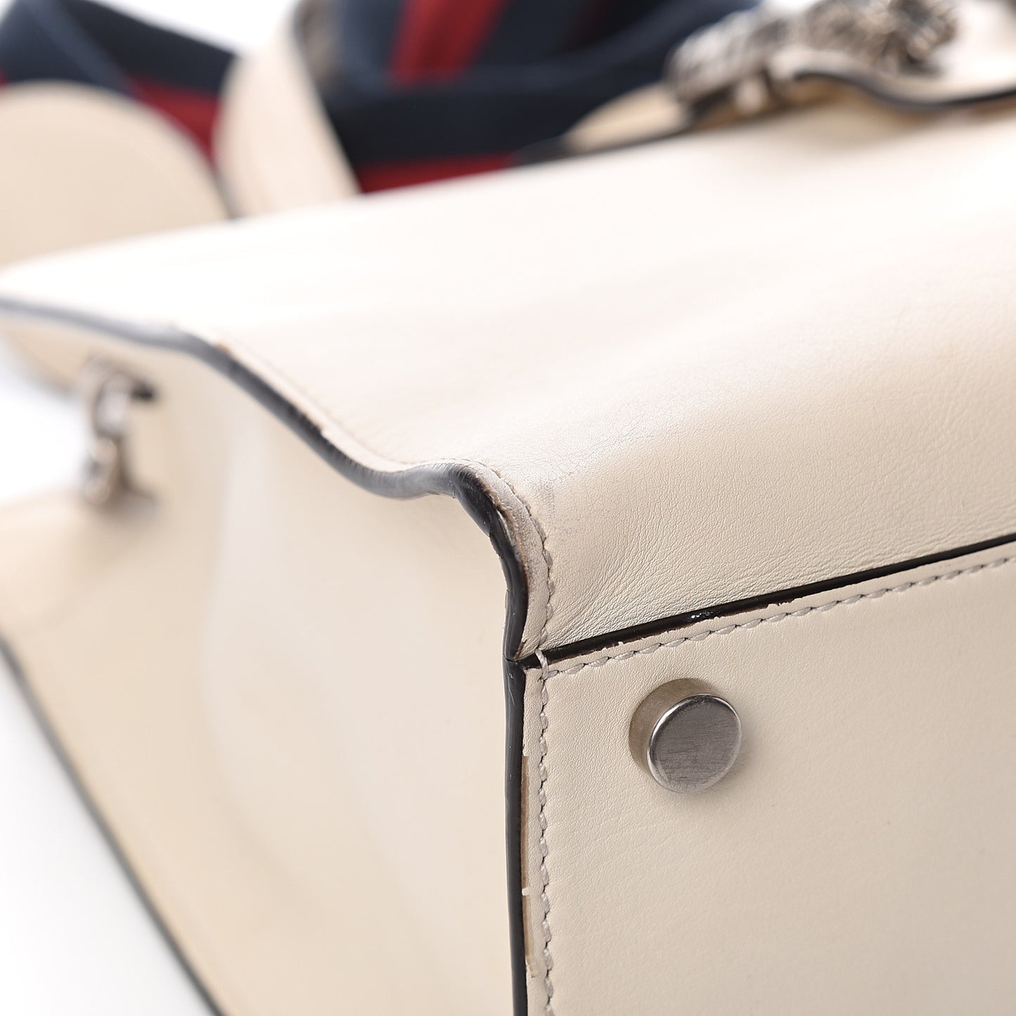 Calfskin Web Medium Dionysus Tote Bag White