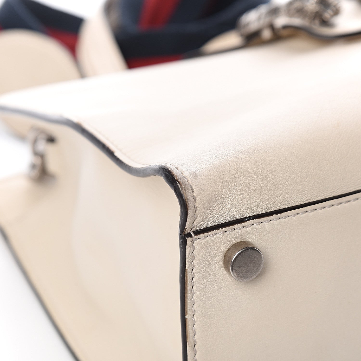 Gucci Calfskin Web Medium Dionysus Tote Bag White 12 of 16