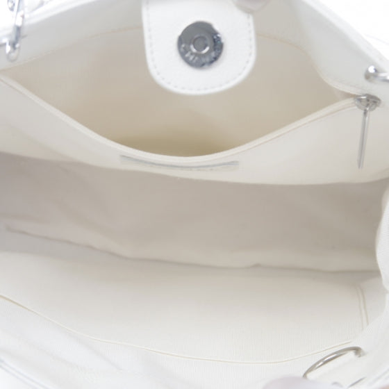 Caviar Petit Shopping Tote PST White