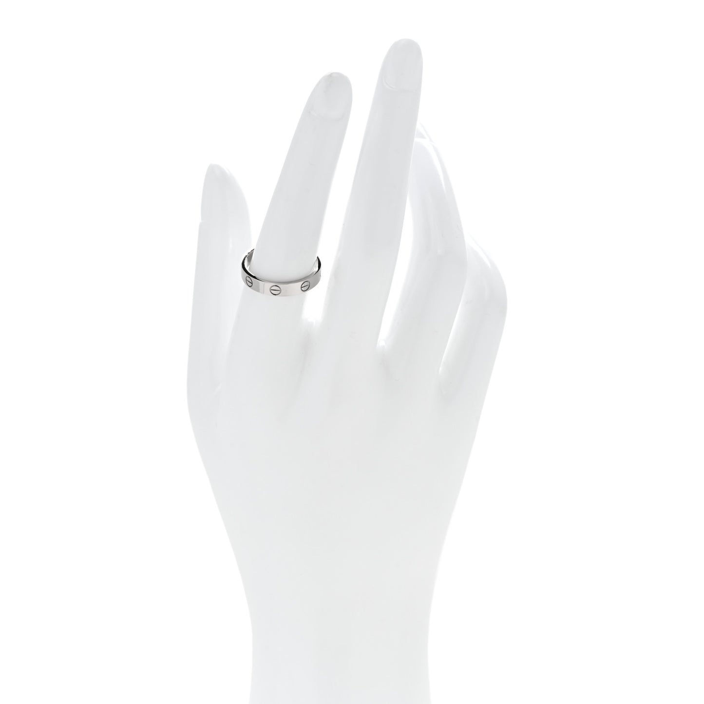 18K White Gold 3.5mm LOVE Wedding Band Ring 55 7.25
