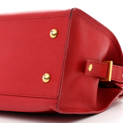 Saint Laurent Calfskin Small Classic Y Cabas Red 10 of 15