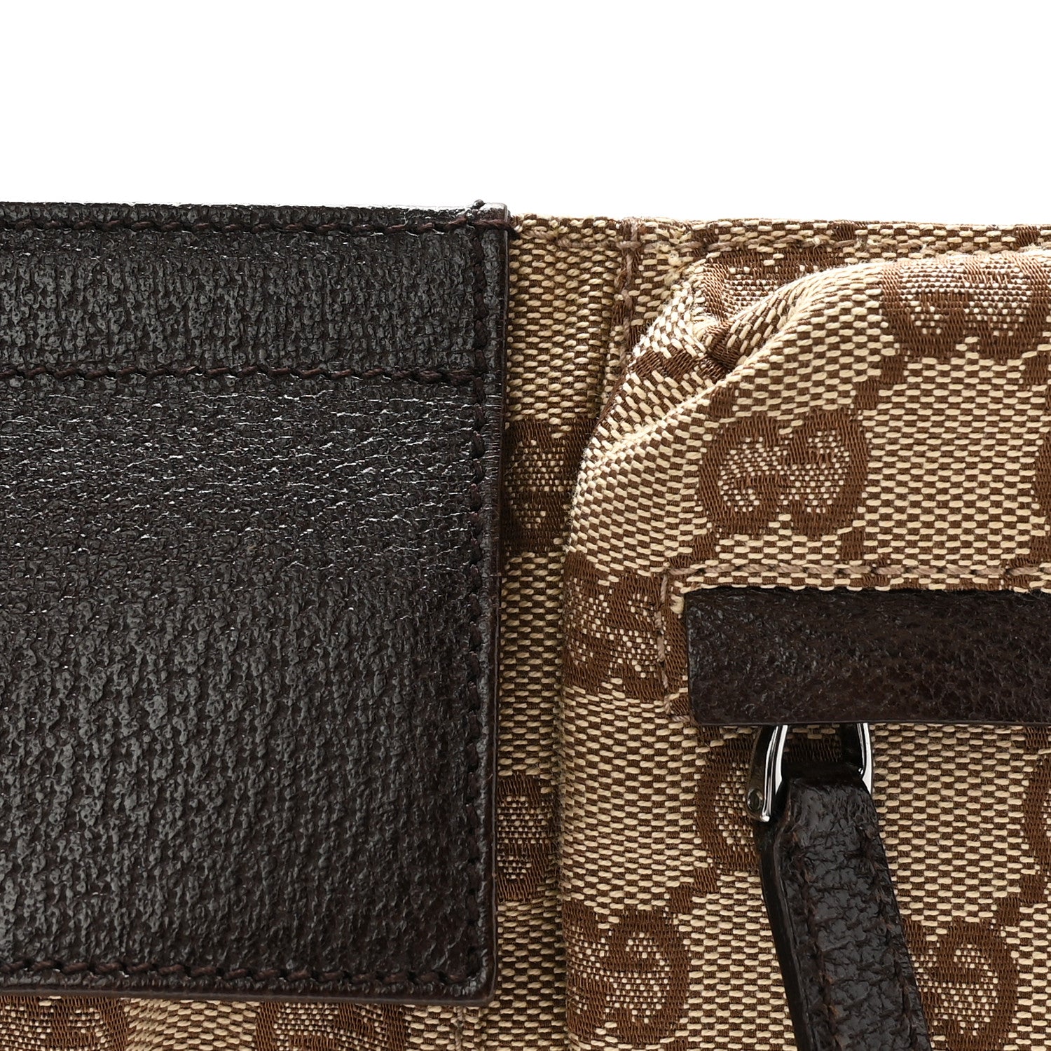 Gucci GG Monogram Double Pocket Belt Bag Dark Brown 10 of 12