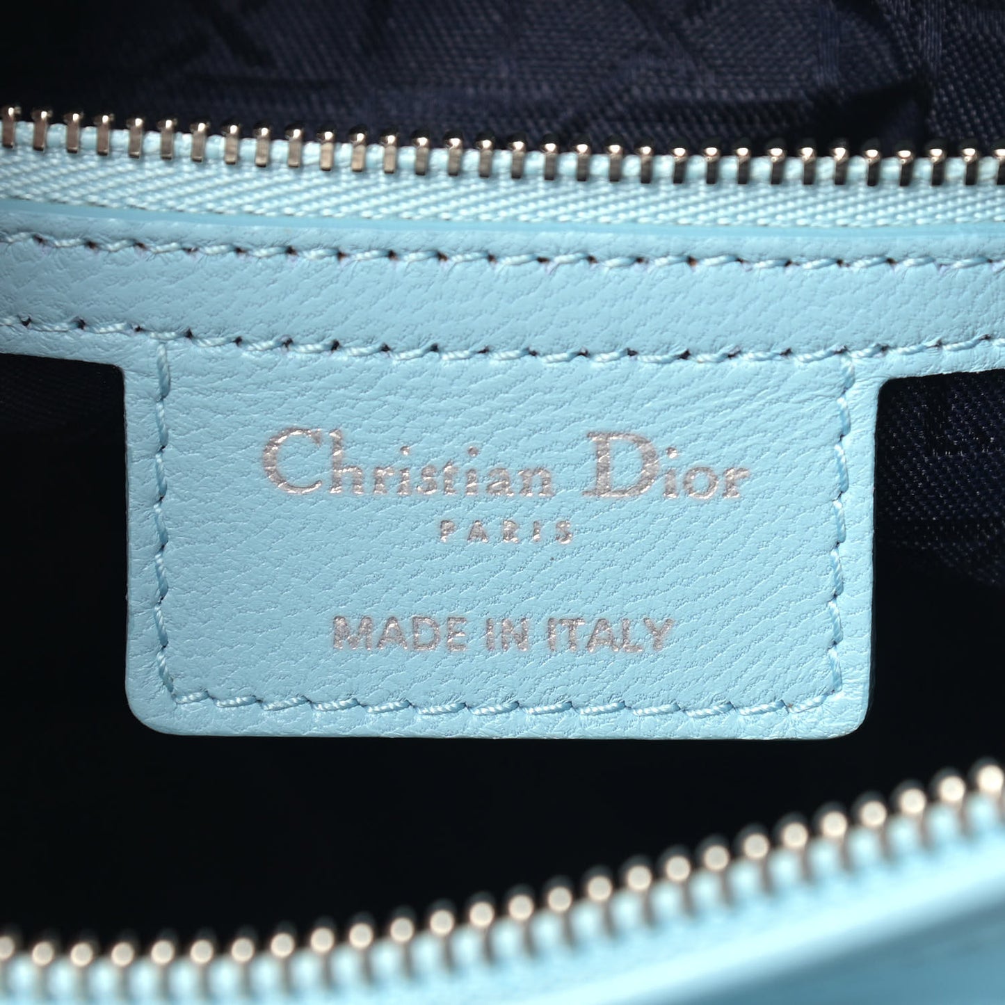Lambskin Cannage Medium Lady Dior Light Blue
