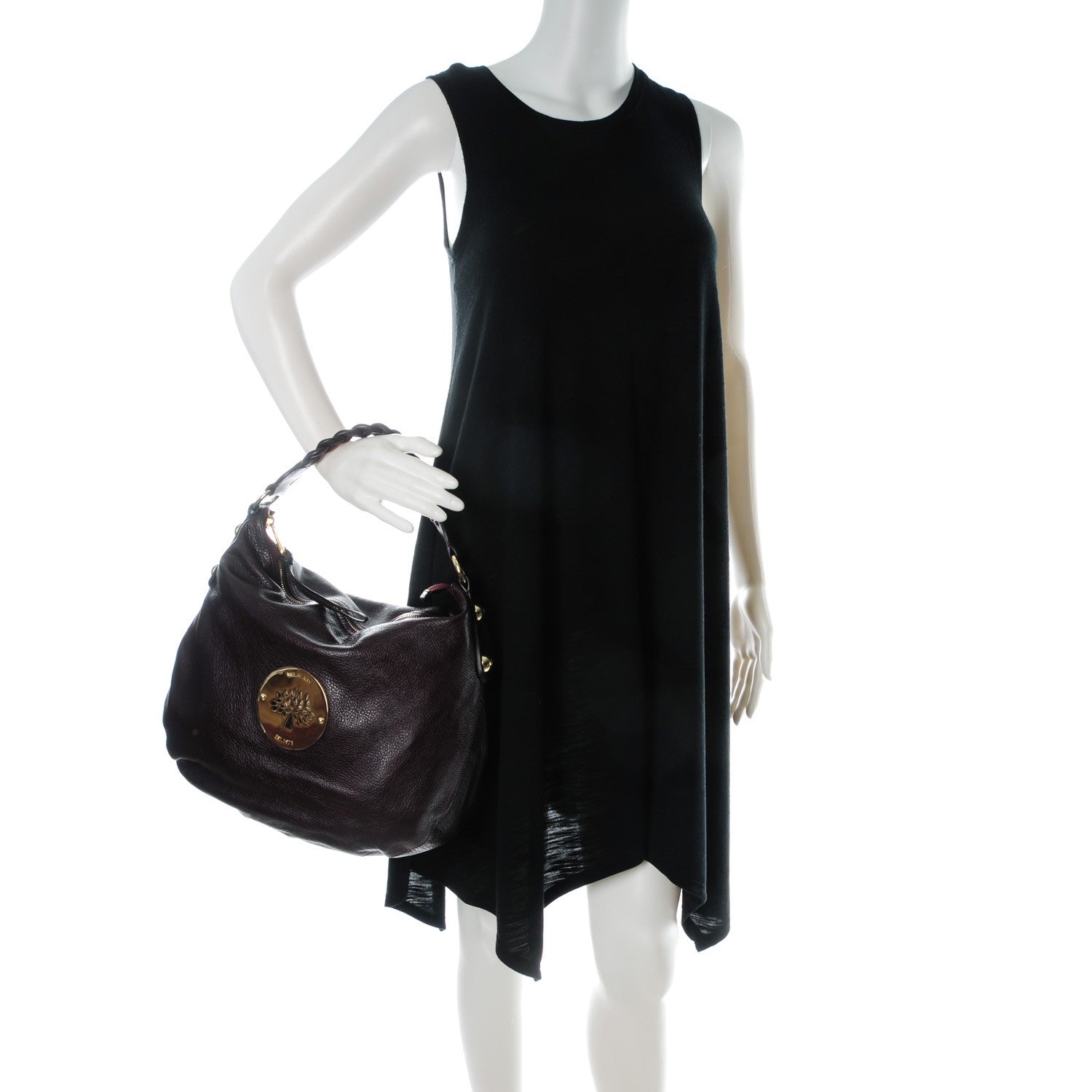Mulberry Spongy Pebbled Calfskin Large Daria Hobo Oxblood 2 of 8