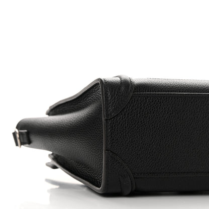 Celine Drummed Calfskin Nano Luggage Black 8 of 11