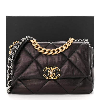 Chanel Lambskin Quilted Medium Chanel 19 Flap Black 12 of 12