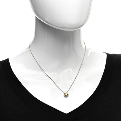 David Yurman Sterling Silver 18K Yellow Gold 8mm Petite Chatelaine Pendant Necklace 2 of 4