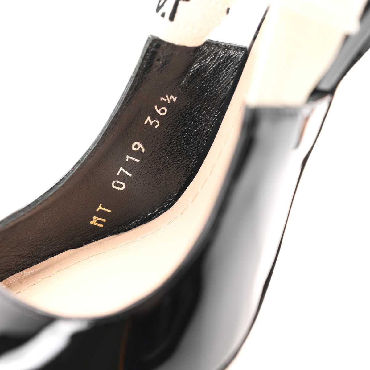 Christian Dior Patent Ribbon J'Adior Slingback 100mm Pumps 36.5 Black 9 of 9