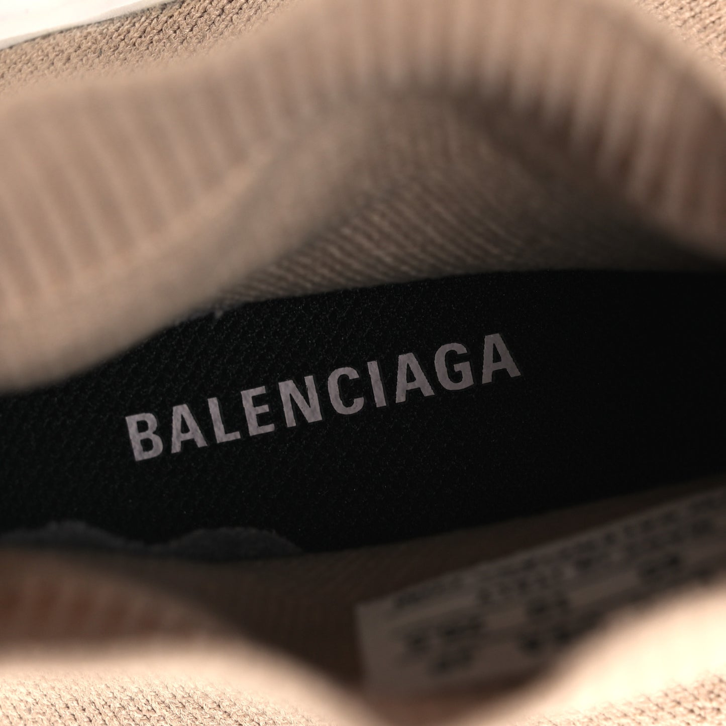 Neoprene Knit Bi-Color Sole Womens Speed Sneakers 40 Beige White Black