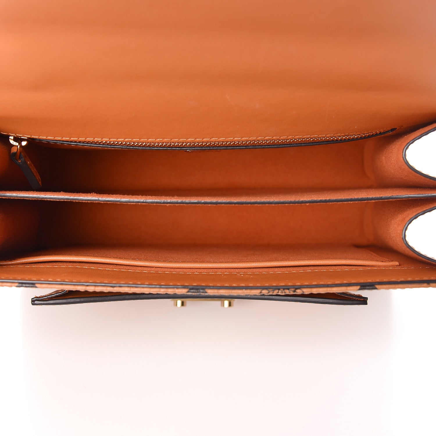 MCM Visetos Medium Patricia Pocket Satchel Cognac 5 of 13