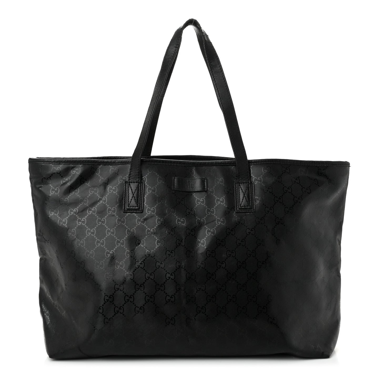Imprime Monogram Large Zippered Shopping Tote Pewter