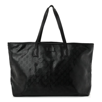 Gucci Imprime Monogram Large Zippered Shopping Tote Pewter 1 of 12