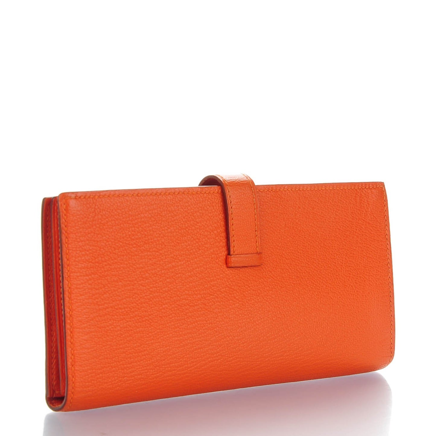 Chevre Mysore Bearn Gusset Wallet Orange