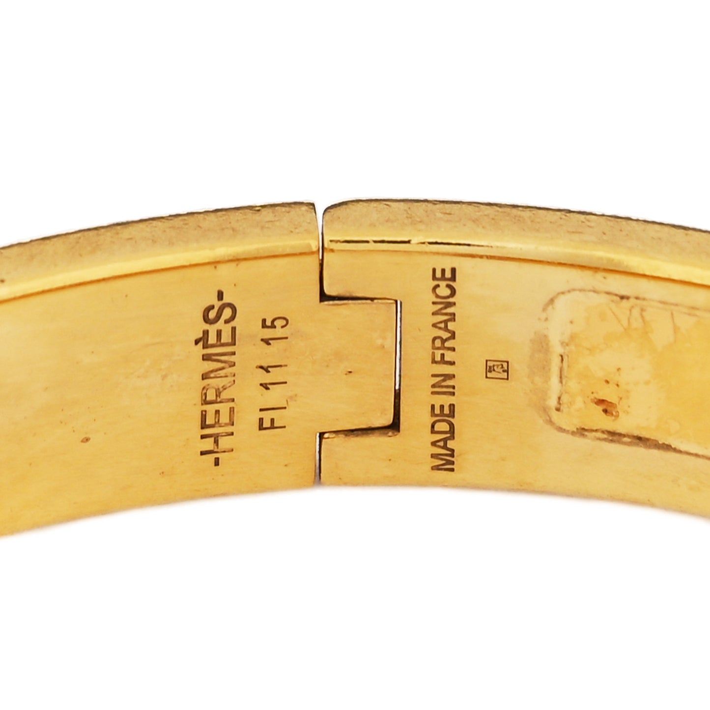 Enamel Narrow Clic Clac H Bracelet PM White