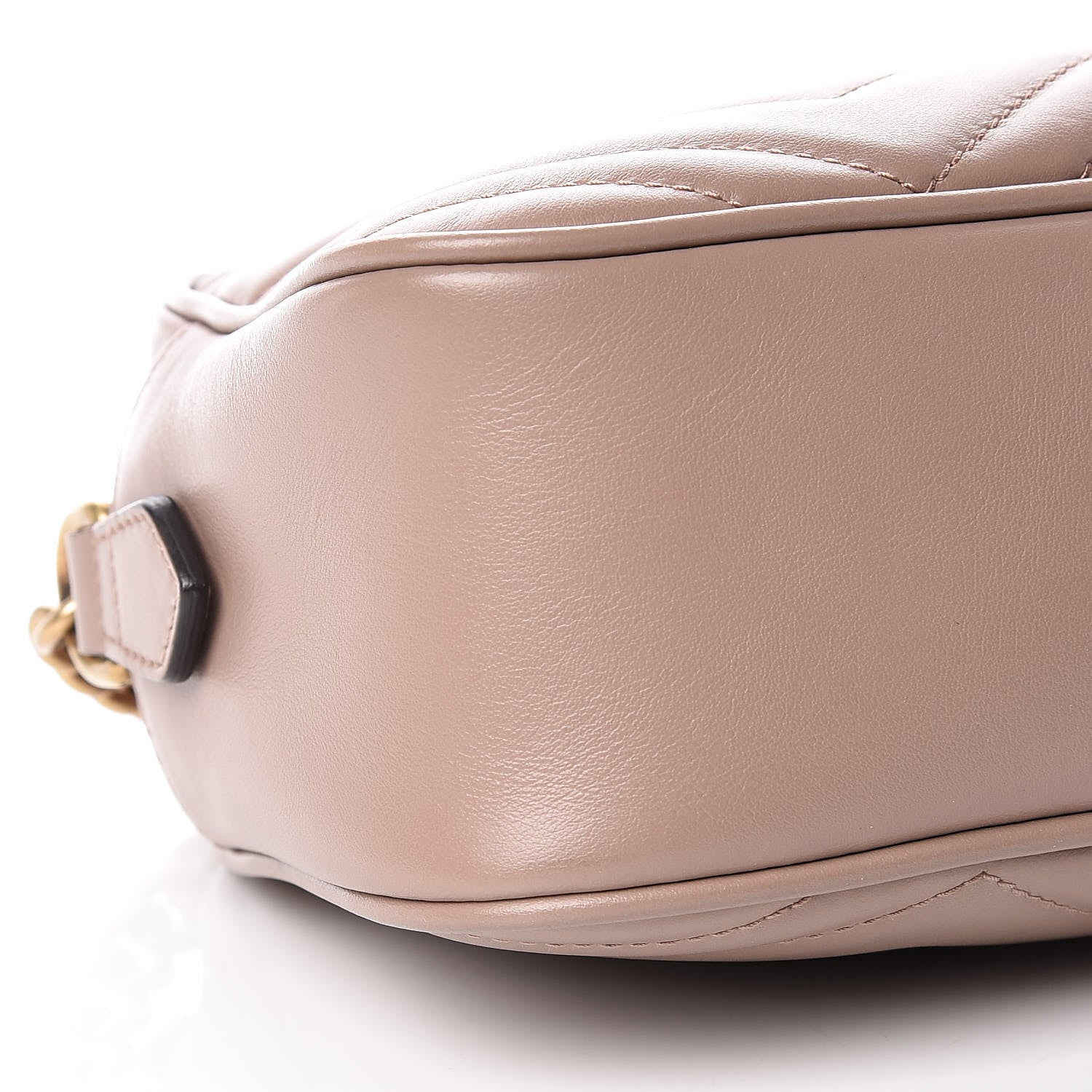 Gucci Calfskin Matelasse Small GG Marmont Chain Shoulder Bag Taupe 9 of 11