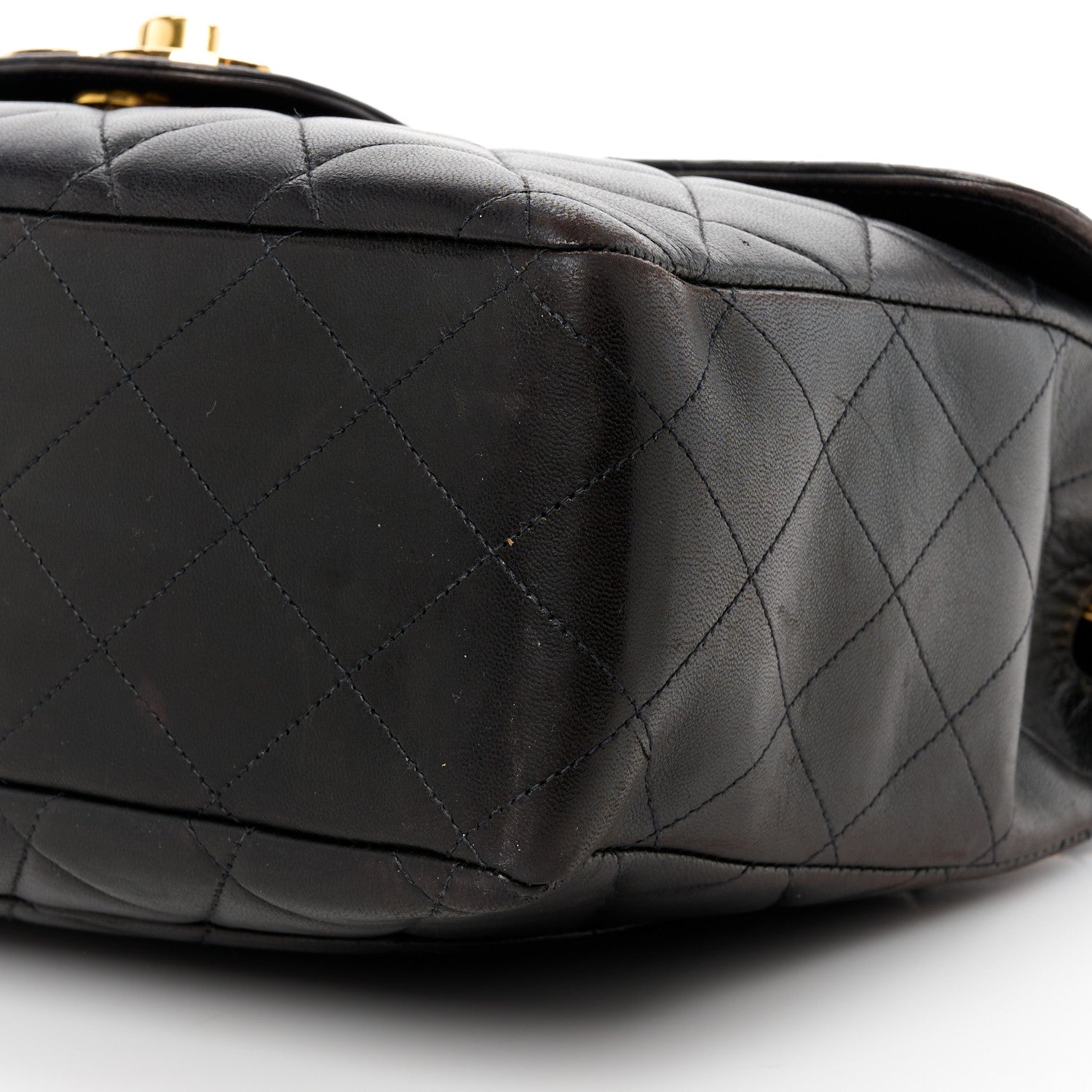 Chanel Lambskin Quilted XL Jumbo Single Flap Black 11 of 12
