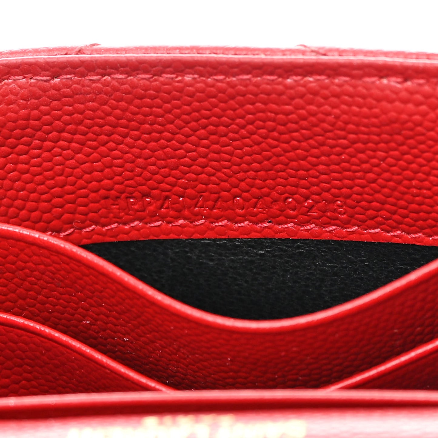 Grain De Poudre Matelasse Chevron Small Monogram Envelope Wallet Rouge Eros