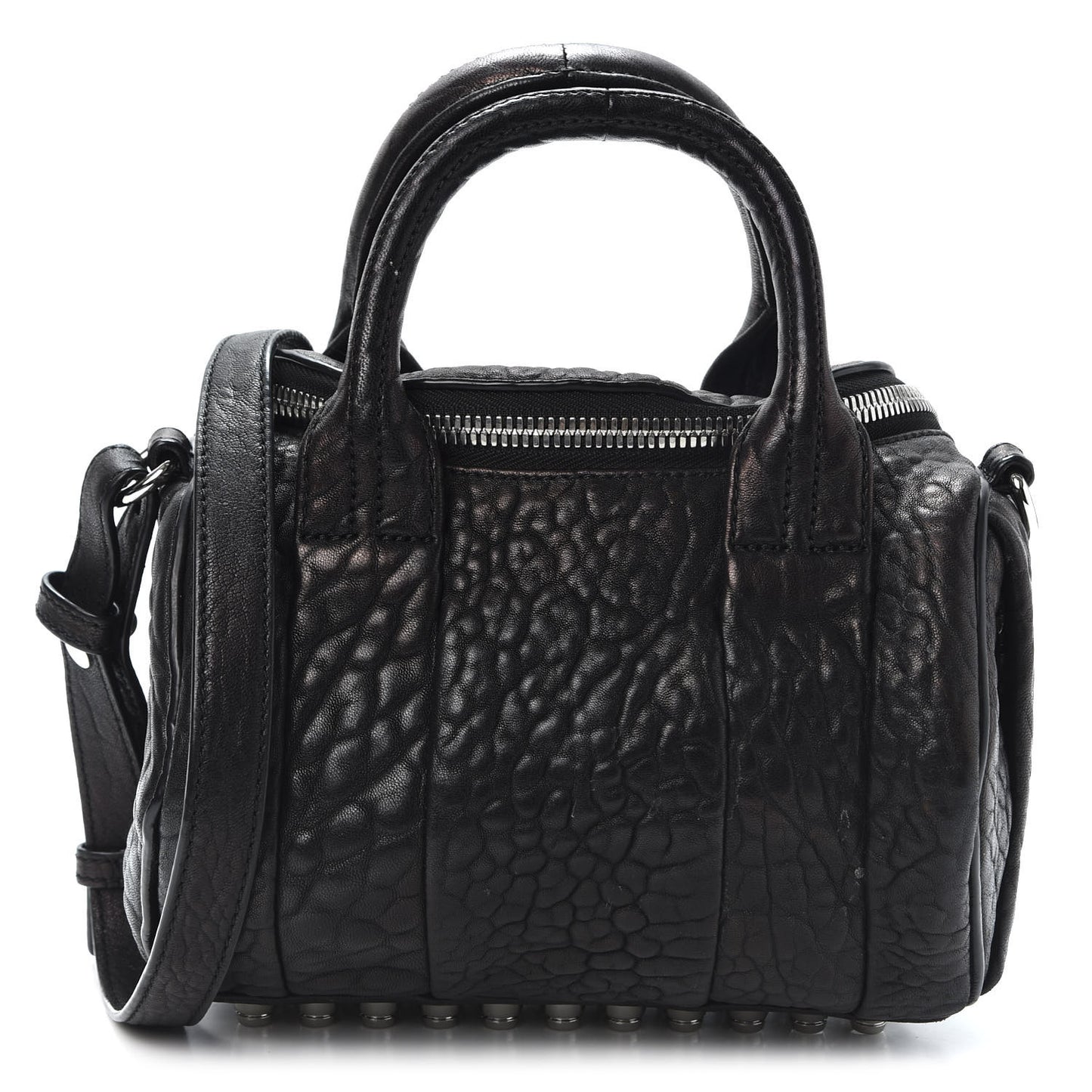Pebbled Lambskin Mini Rockie Black Rhodium Hardware