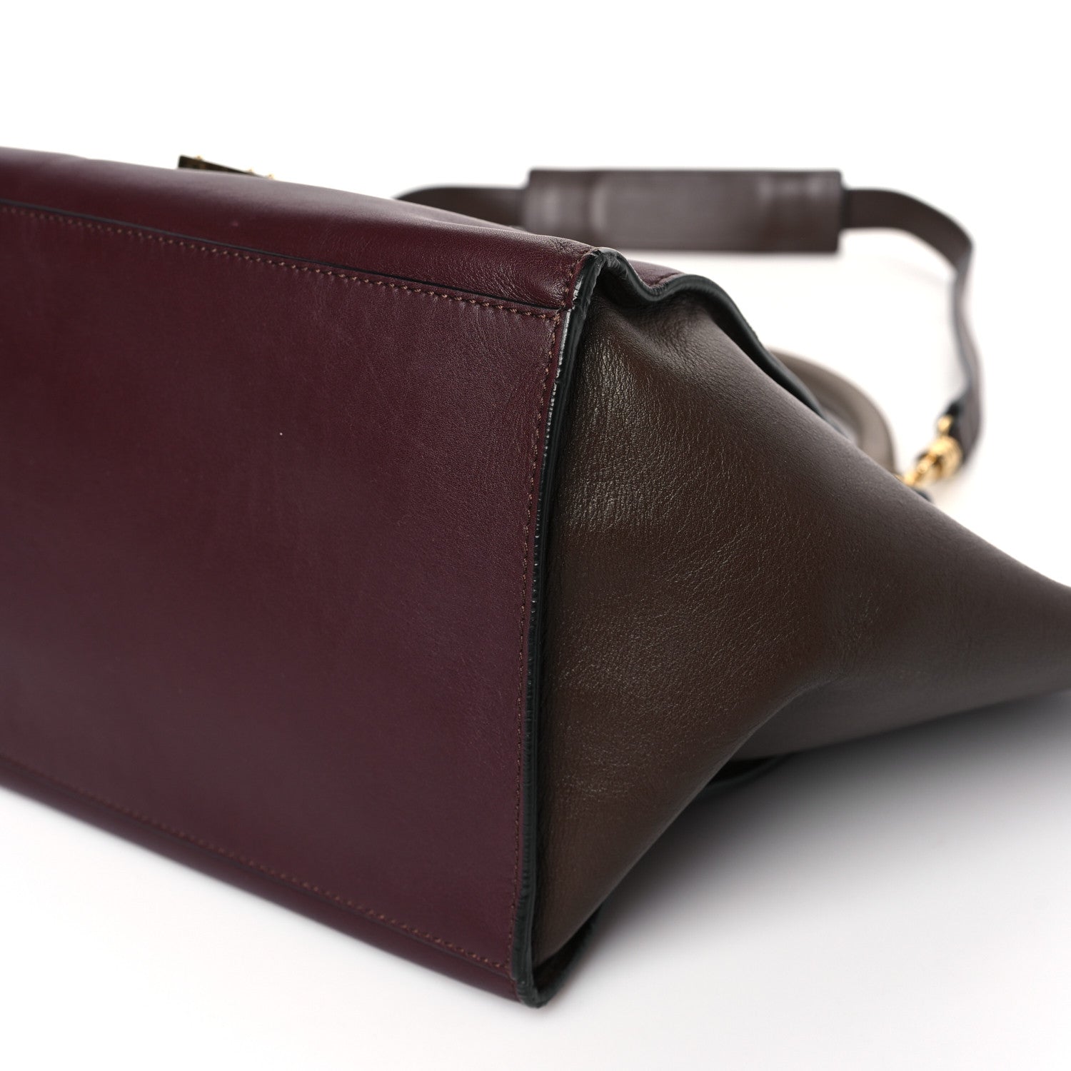 Celine Smooth Calfskin Medium Tri-Color Trapeze Ebony 8 of 10
