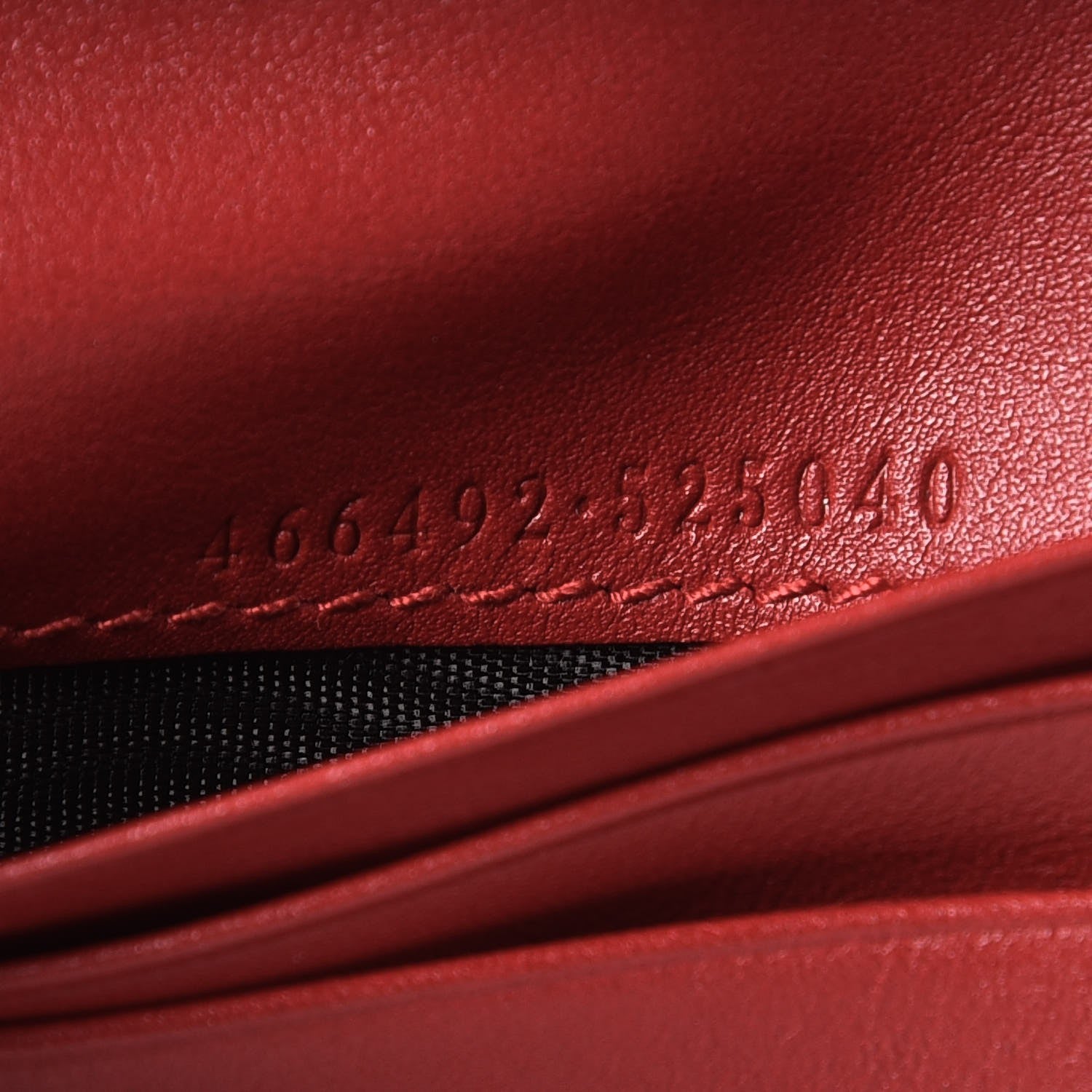 Gucci Calfskin Matelasse GG Marmont Card Case Wallet Hibiscus Red 7 of 8