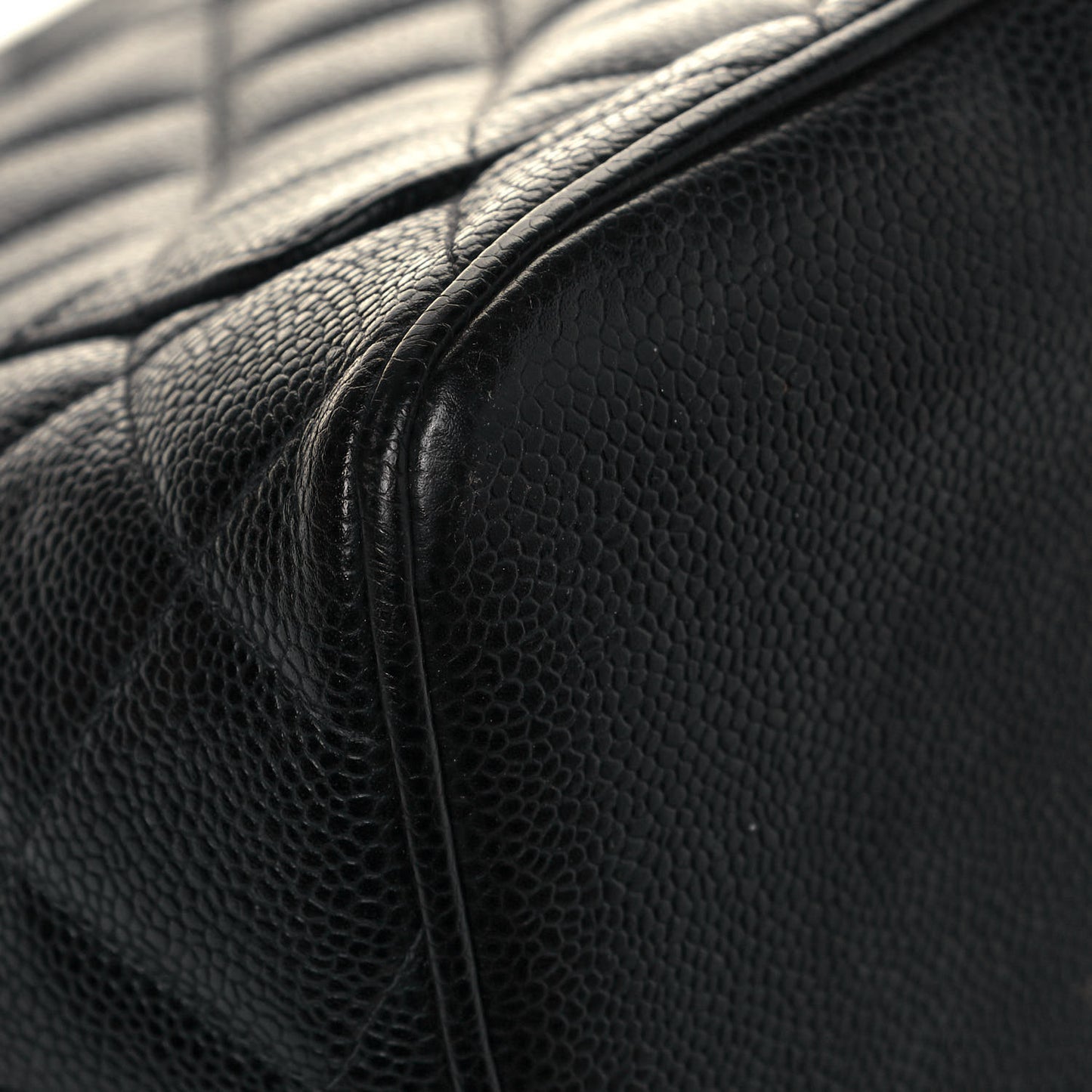Caviar Quilted Medallion Tote Black