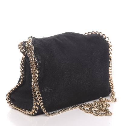 Stella McCartney Shaggy Deer Mini Falabella Fold Over Tote Black 4 of 12