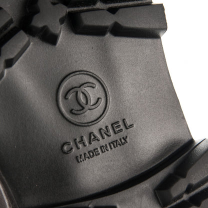 Chanel Calfskin Quilted Biker Boots 40 Dark Brown 6 of 6