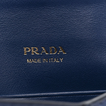 Prada Saffiano City Calf Clutch With Chain Bluette 6 of 7